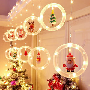 🎄✨Cadena de luces Navideñas con Muñecos y Esferas✨🎅