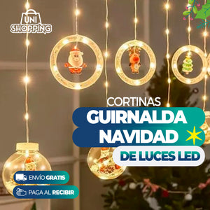 🎄✨Cadena de luces Navideñas con Muñecos y Esferas✨🎅